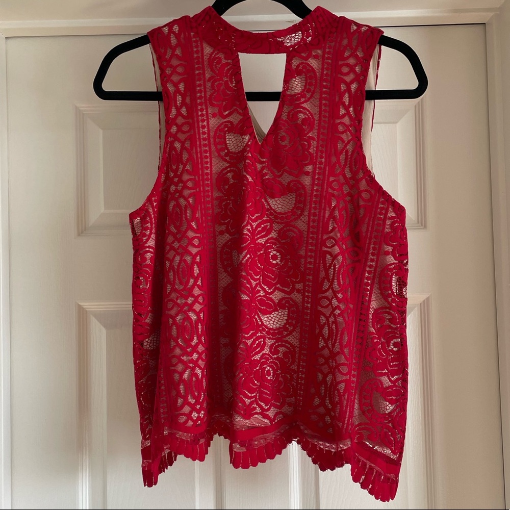 Love, Fire Lace Top, Size Medium